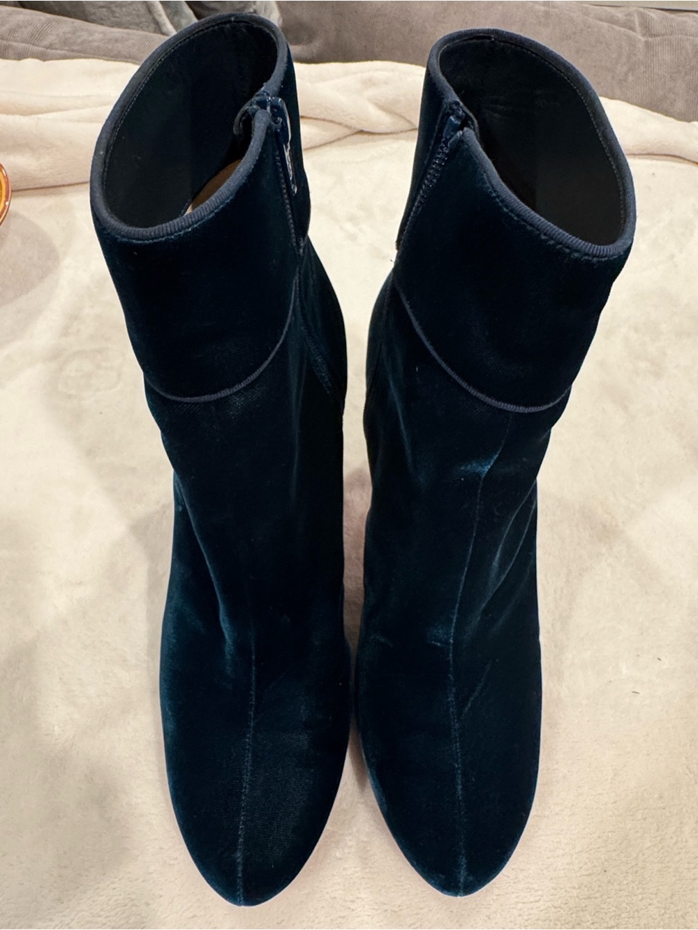 Christian Louboutin Velvet Ankle Boots in Deep Teal great  size 42 worn ones
